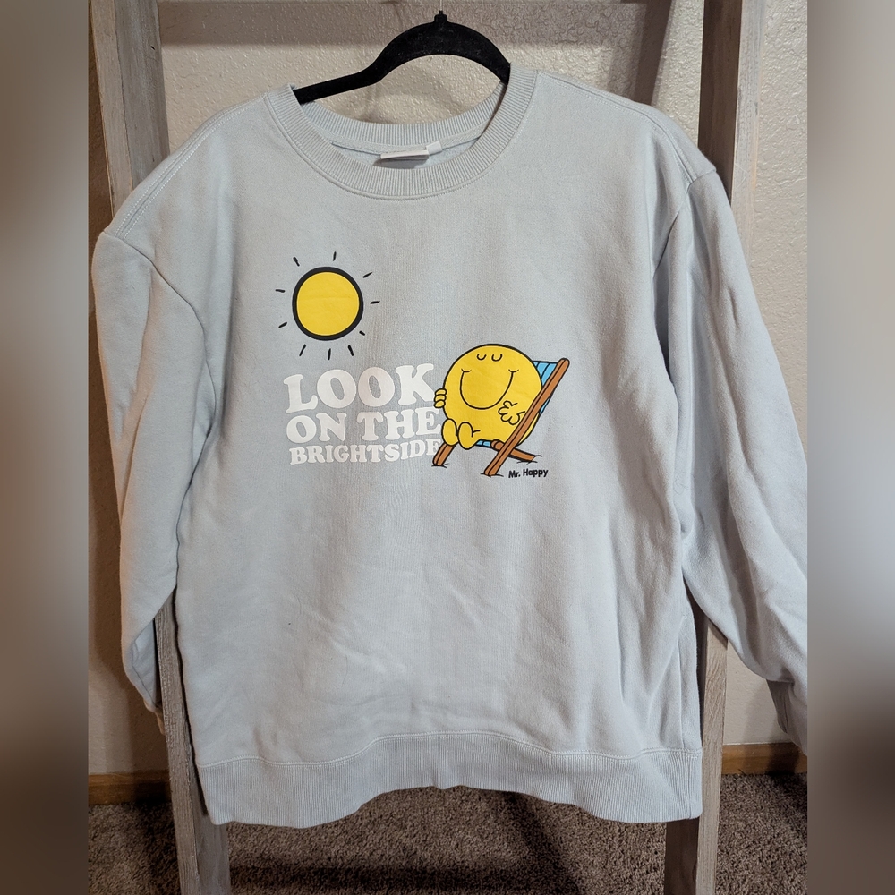 Light Blue Graphic Sweatshirt